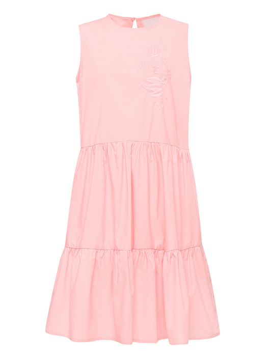 Ermanno Scervino Junior Хлопковое платье с вышивкой