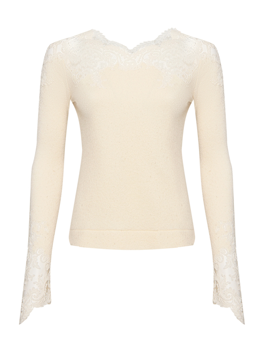 Ermanno Scervino Джемпер с кружевными элементами