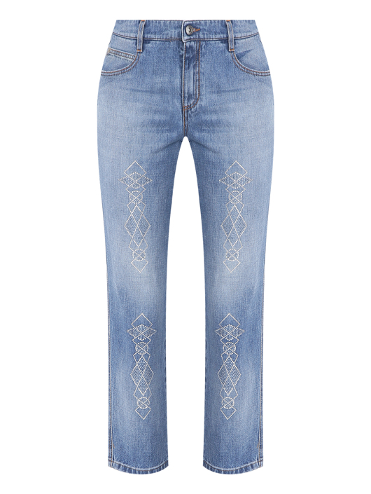 Ermanno Scervino Укороченные джинсы со стразами