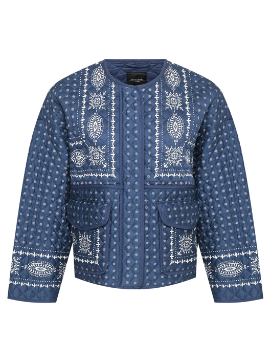 Weekend Max Mara Полупальто с узором и карманами