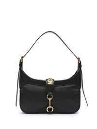 Moschino Сумка из текстиля с золотой фурнитурой