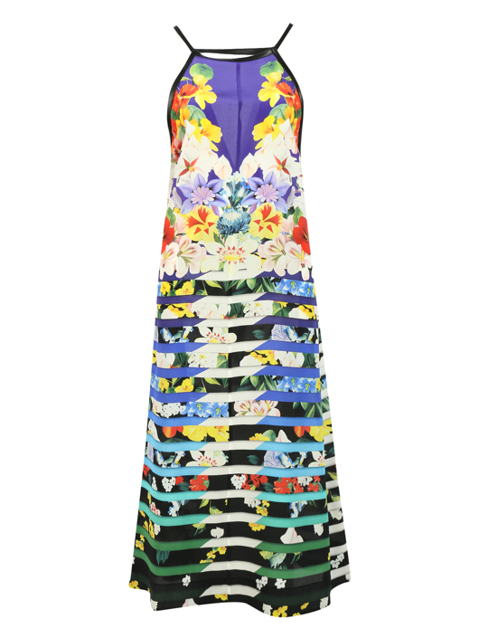 Mary Katrantzou Платье из шелка с цветочным узором