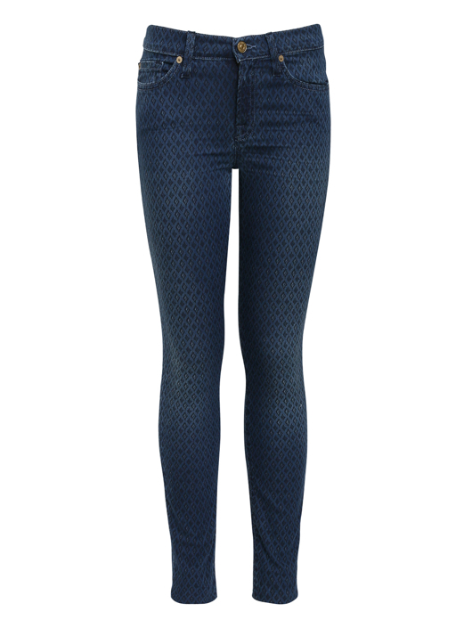 7 For All Mankind Узкие брюки с узором