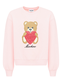 Moschino Свитшот из хлопка с принтом