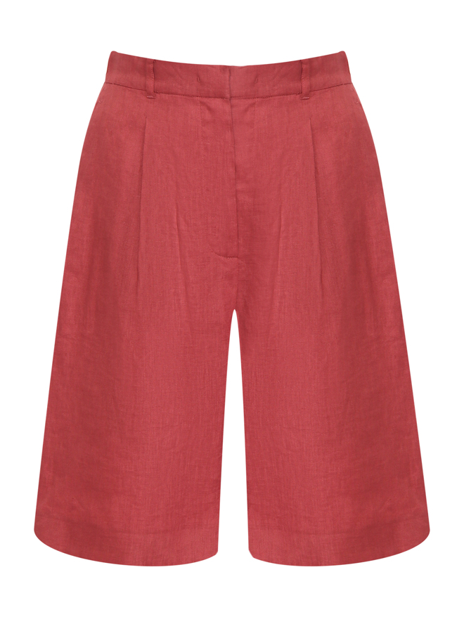 Max Mara Шорты из льна с защипами