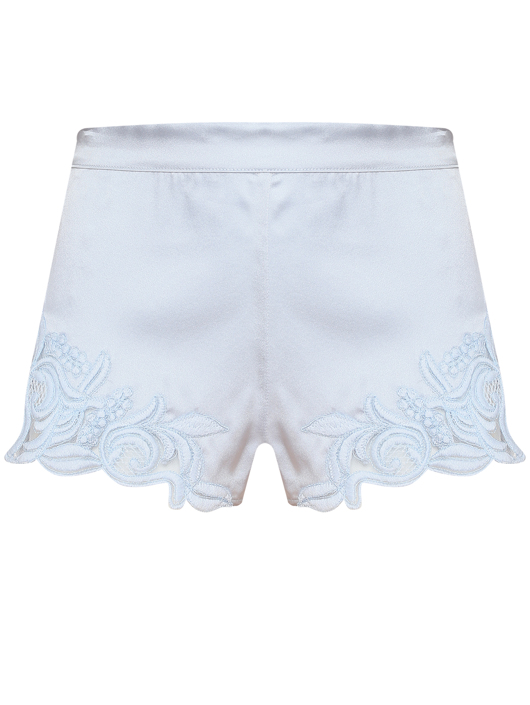 Ermanno Scervino Шорты из шелка с кружевной отделкой