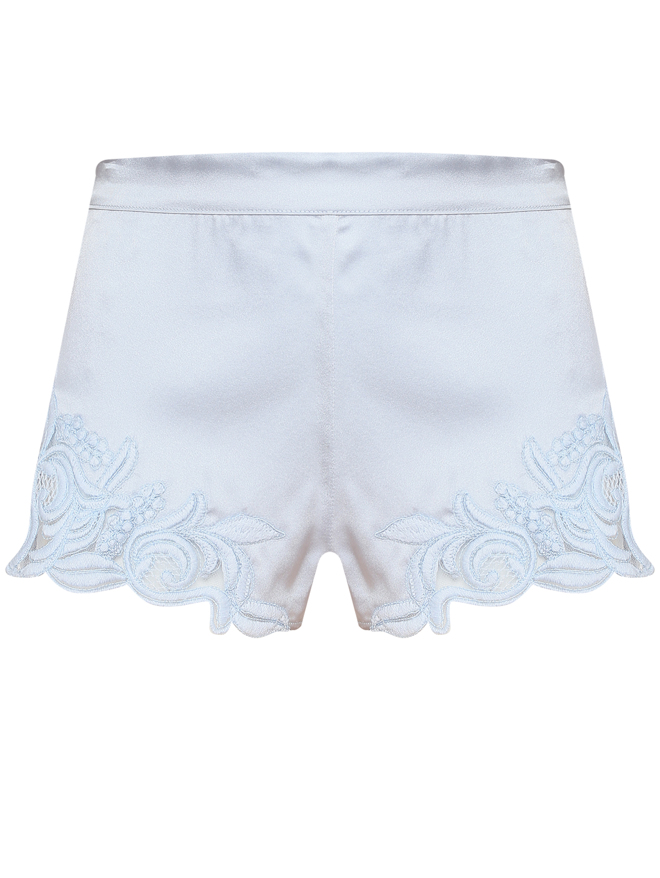 Ermanno Scervino Шорты из шелка с кружевной отделкой