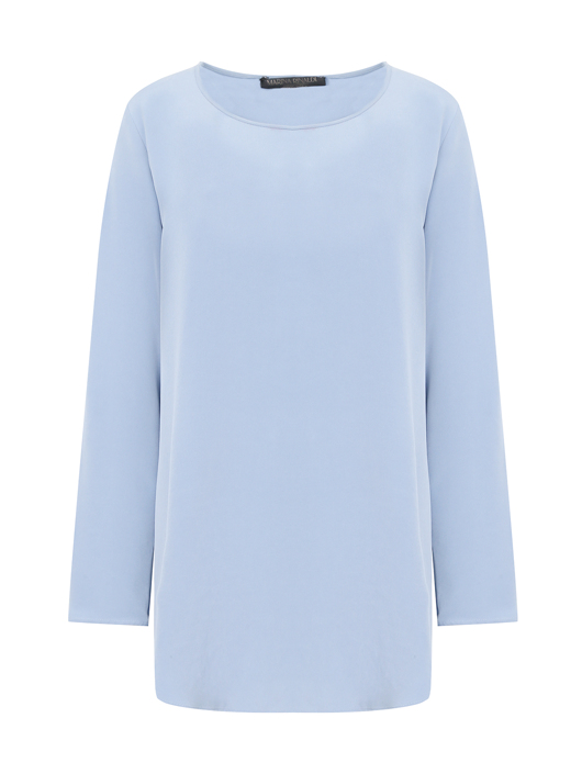 Marina Rinaldi Блуза из шелка с длинным рукавом
