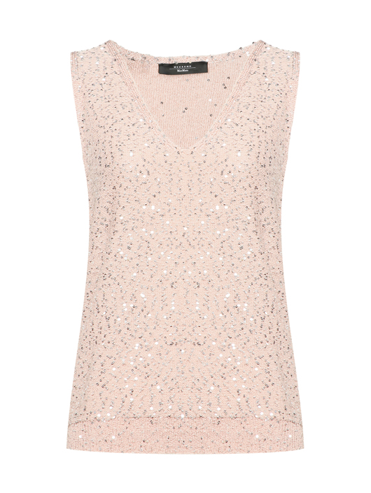 Weekend Max Mara Трикотажный топ с пайетками