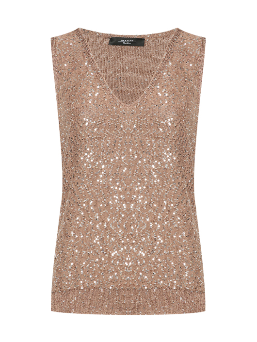 Weekend Max Mara Трикотажный топ с пайетками