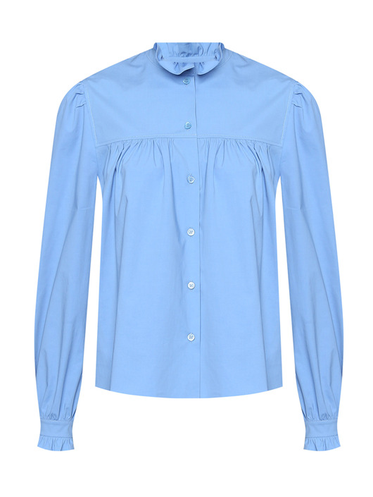 Moschino Boutique Однотонная блуза с рюшами