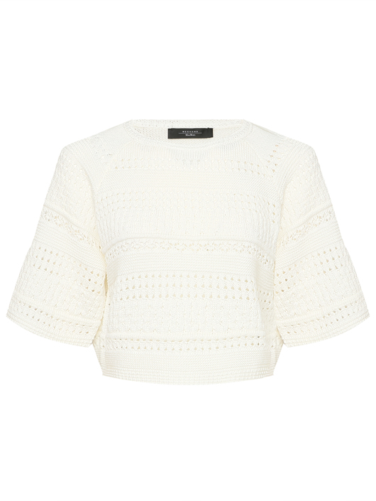 Weekend Max Mara Джемпер из хлопка с короткими рукавами