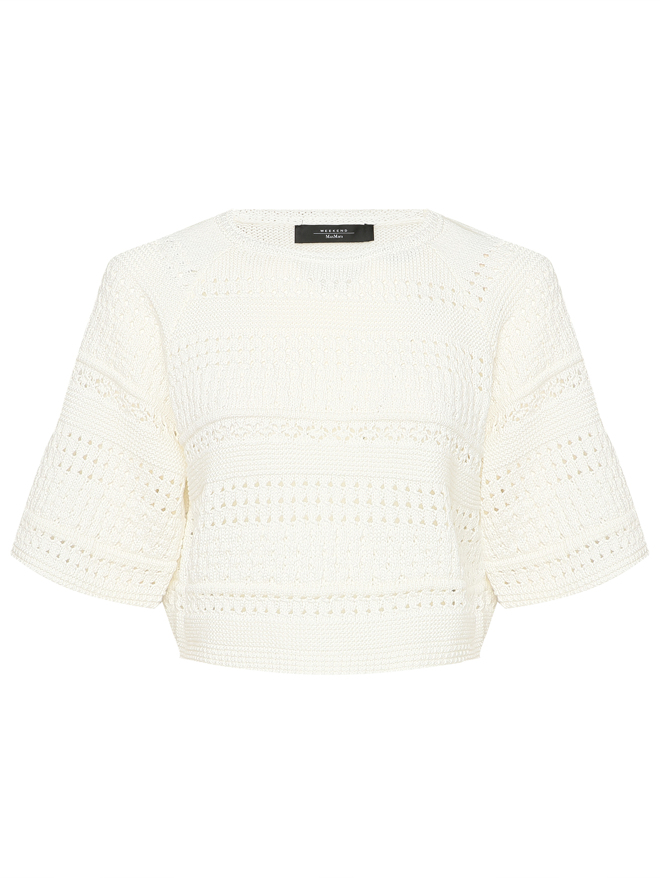 Weekend Max Mara Джемпер из хлопка с короткими рукавами