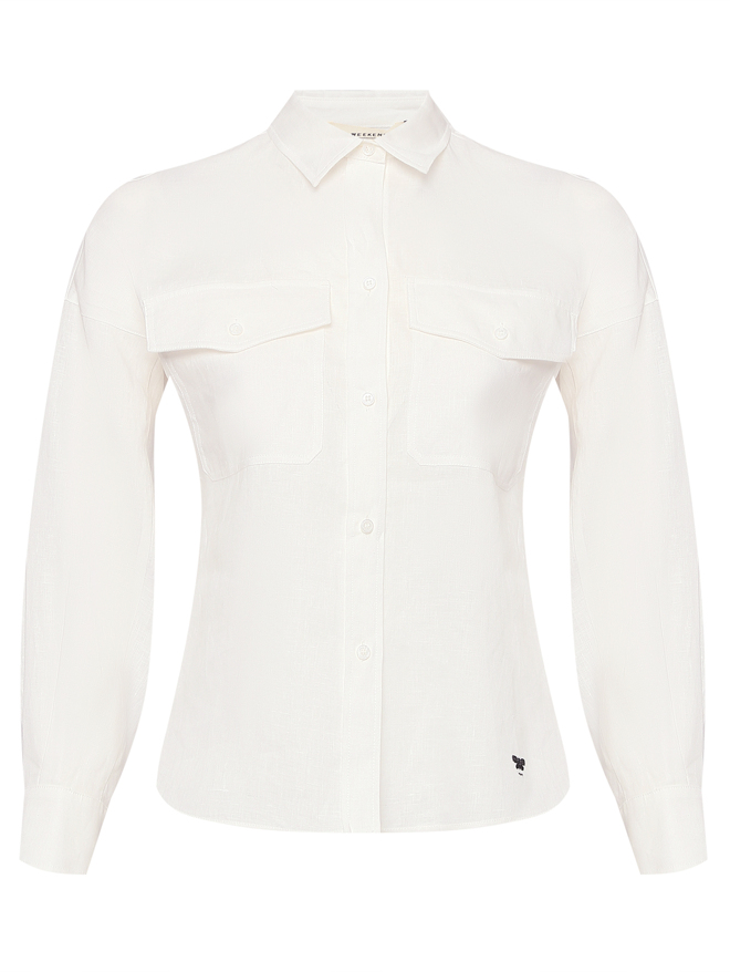 Weekend Max Mara Рубашка из льна с карманами