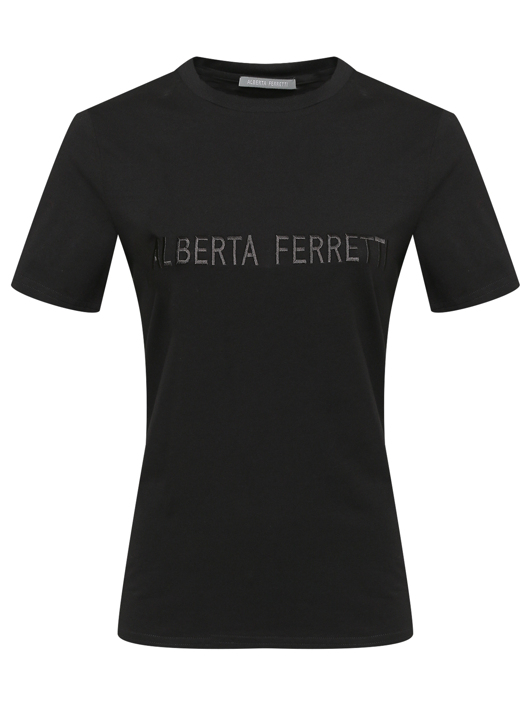 Alberta Ferretti Футболка из хлопка с логотипом