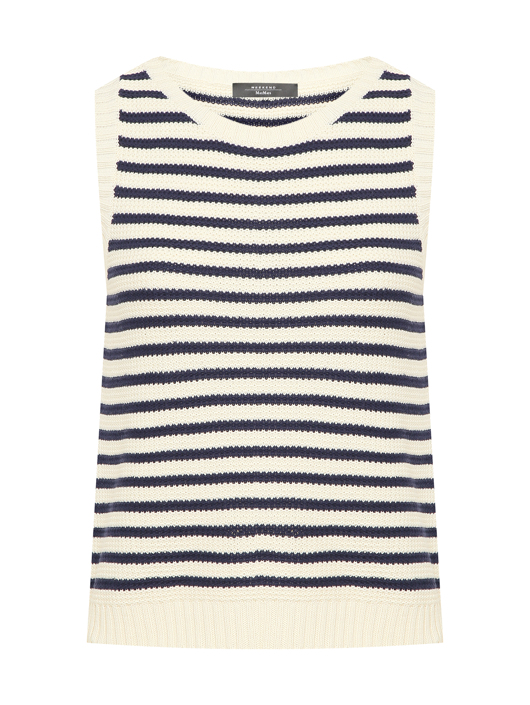 Weekend Max Mara Жилет из хлопка в полоску