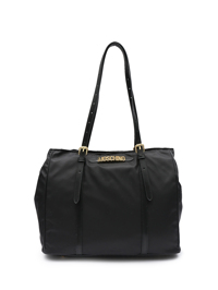 Moschino Сумка из текстиля с золотой фурнитурой и логотипом