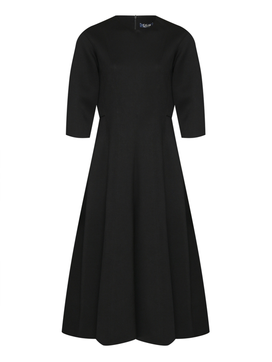 Max Mara Однотонное платье с рукавами 3/4