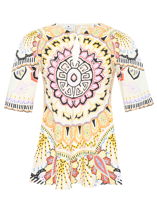Etro Блуза из шелка с узором