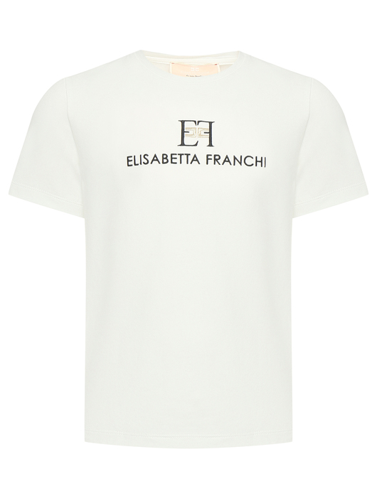 Elisabetta Franchi Футболка из хлопка с логотипом