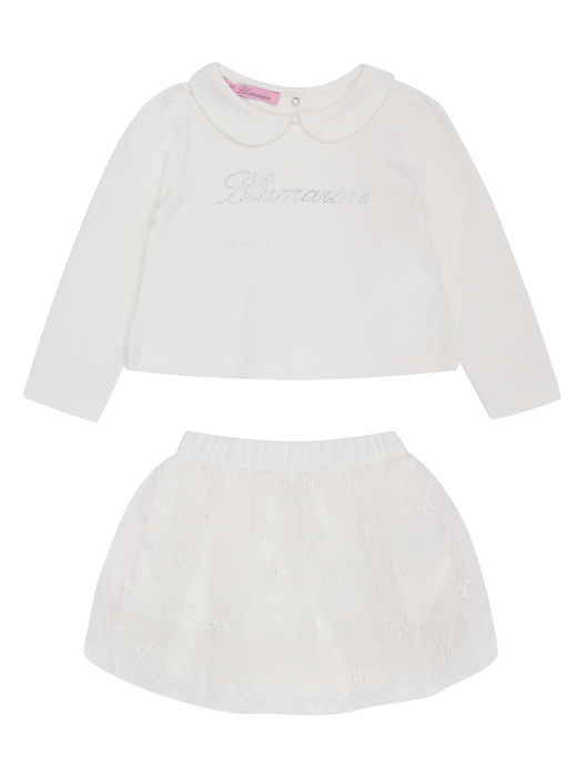 Miss Blumarine Костюм из хлопка с юбкой