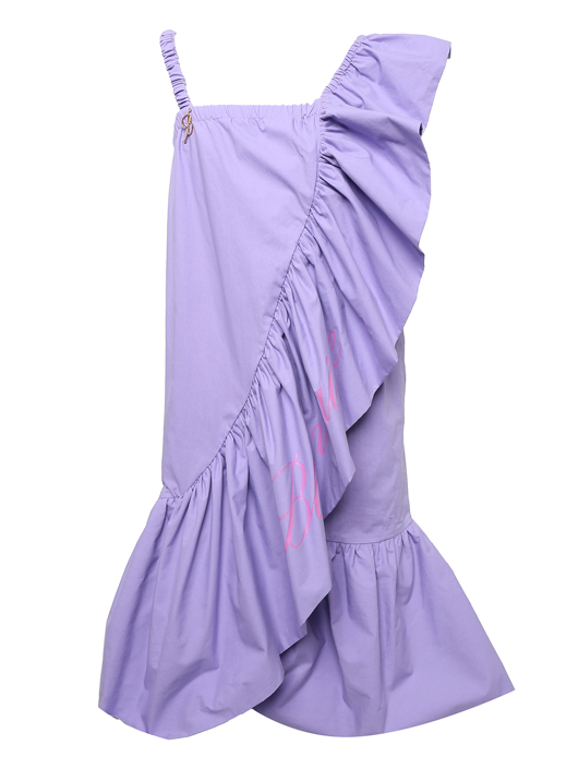 Miss Blumarine Платье с оборкой из хлопка