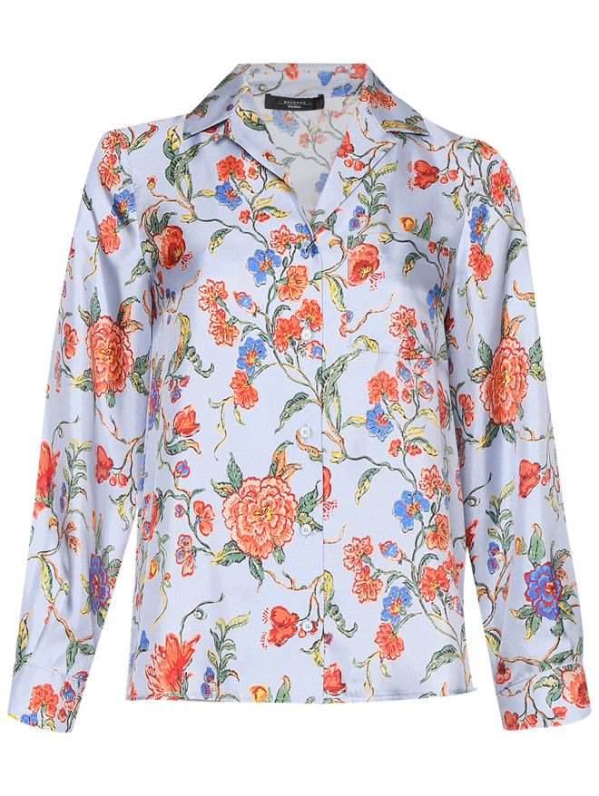 Weekend Max Mara Блуза из шелка с узором