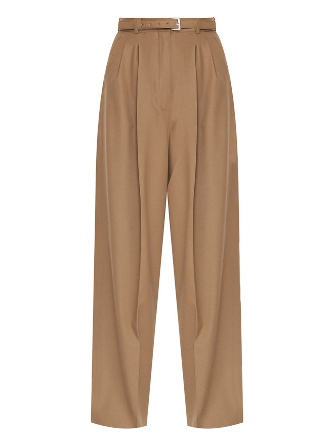 Sportmax Брюки из шерсти с ремнем в комплекте