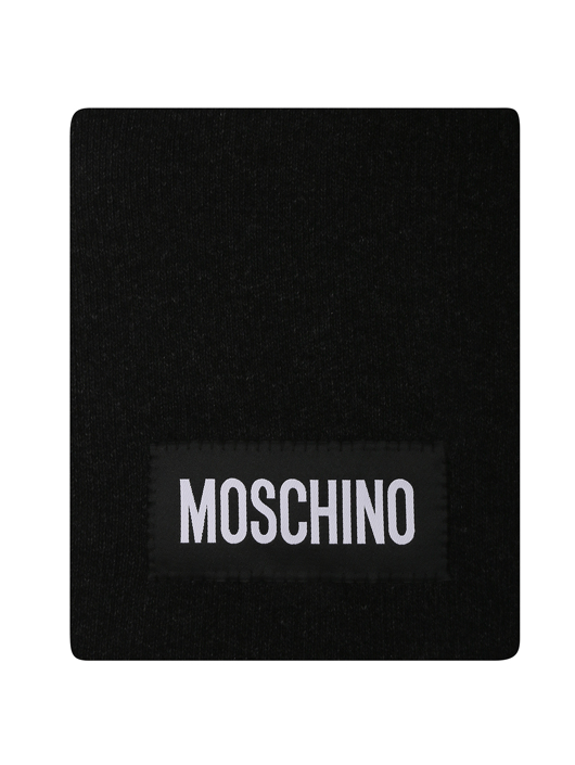 Moschino Шарф из смешанного кашемира с логотипом