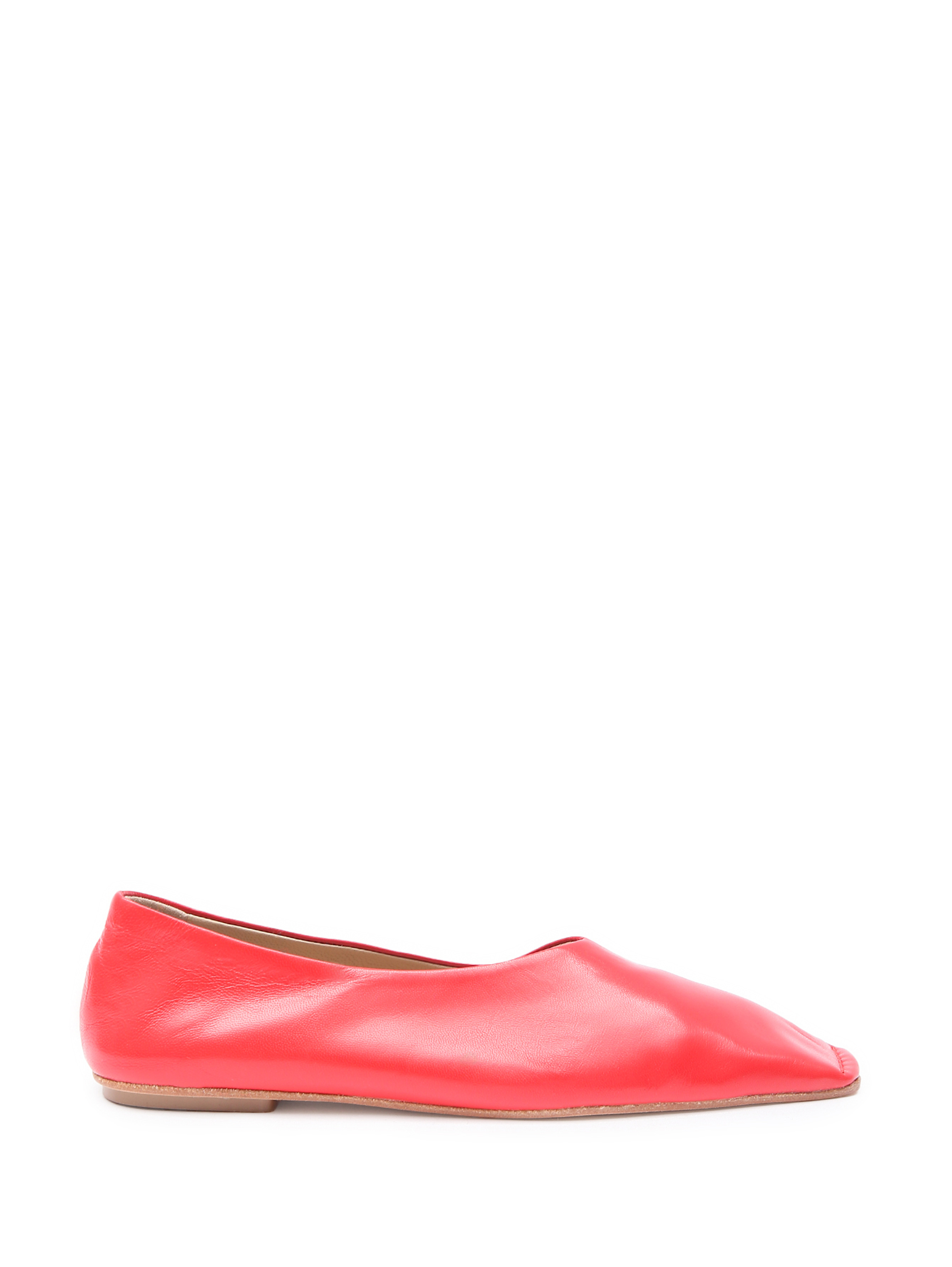 Балетки из гладкой кожи