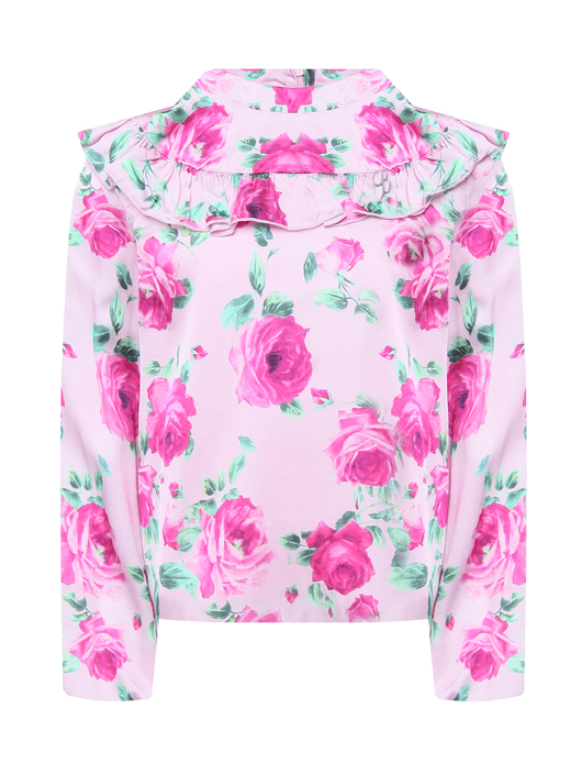 Miss Blumarine Блуза с цветочным принтом