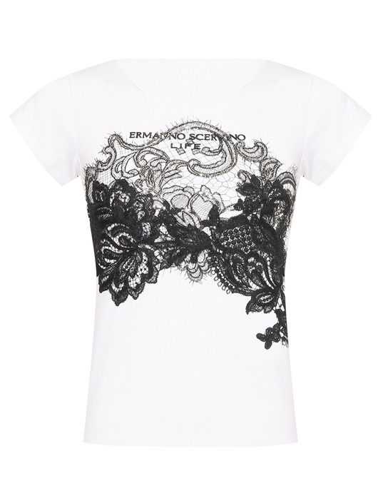 Ermanno Scervino Футболка из хлопка с вышивкой