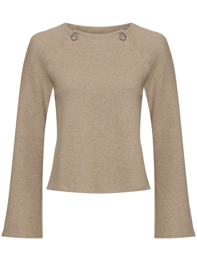 Max Mara Кашемировый джемпер с расклешенными рукавами