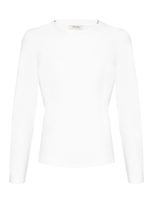 Max Mara Однотонный джемпер из хлопка
