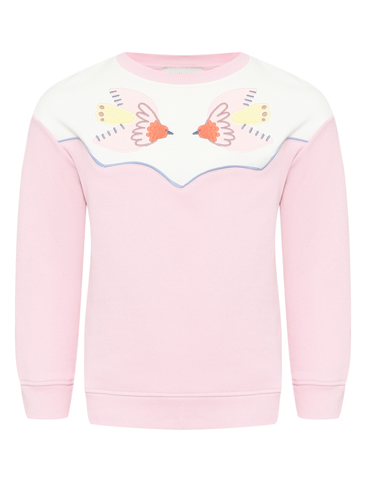 Stella McCartney kids Свитшот из хлопка с вышивкой