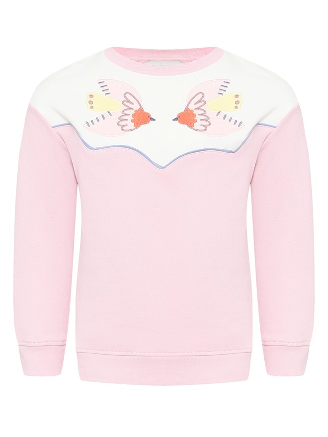 Stella McCartney kids Свитшот из хлопка с вышивкой