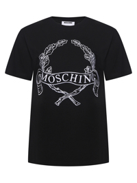 Moschino Футболка из хлопка с вышивкой