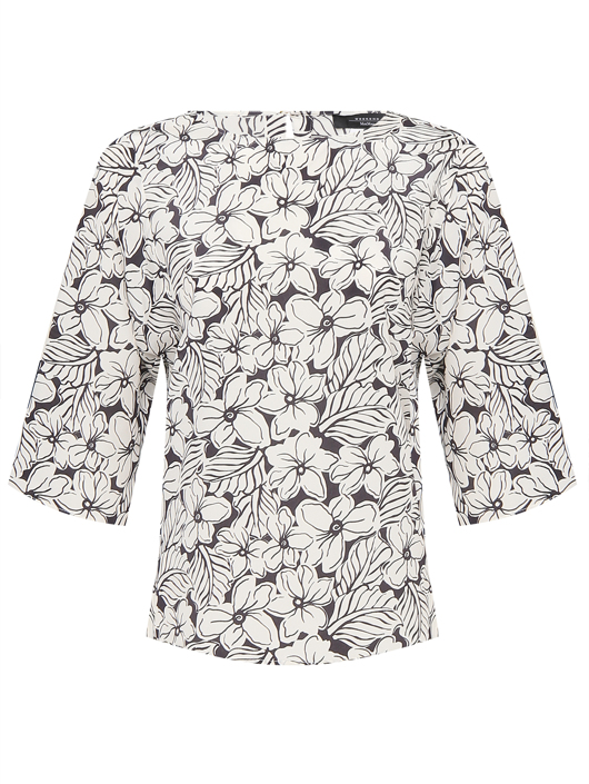 Weekend Max Mara Блуза из шелка с цветочным узором