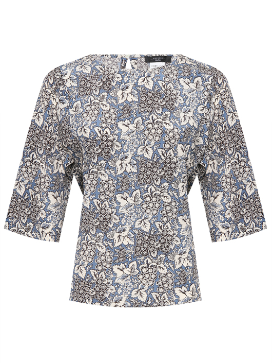 Weekend Max Mara Блуза из шелка с цветочным узором