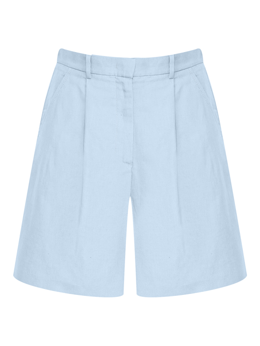 Weekend Max Mara Шорты из хлопка и льна с защипами