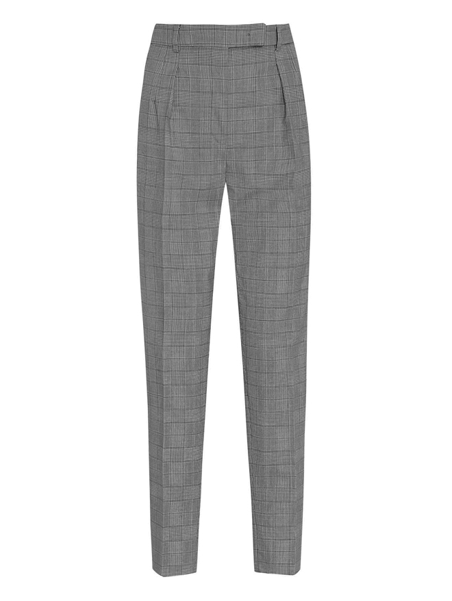 Max Mara Брюки из смешанной шерсти с узором клетка