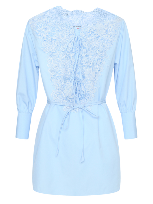 Ermanno Scervino Блуза из хлопка с декором из кружева