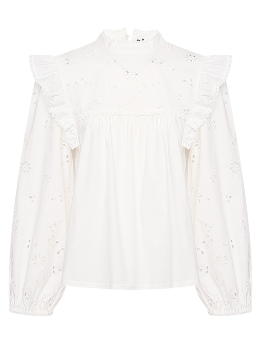 Weekend Max Mara Блуза из хлопка с декором