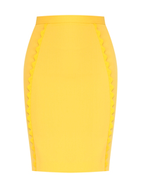 Moschino Юбка-карандаш из шерсти с декоративной отделкой