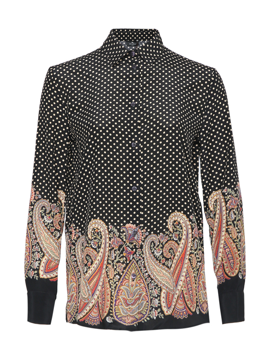 Etro Блуза из шелка с узором