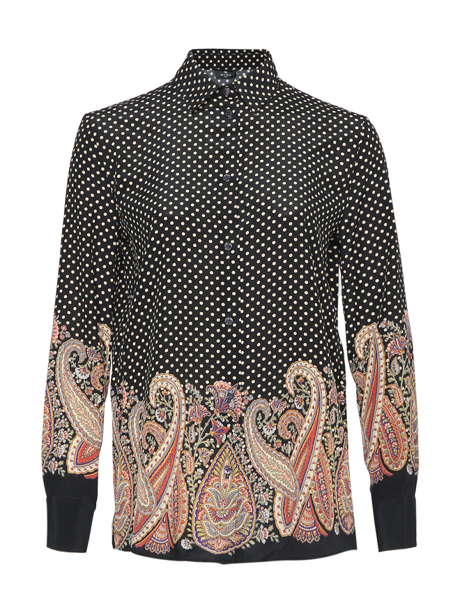 Etro Блуза из шелка с узором