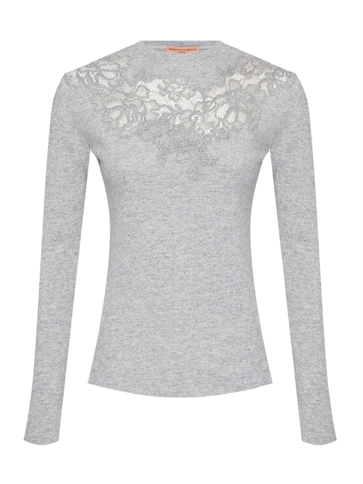 Ermanno Scervino Джемпер с кружевной вязкой