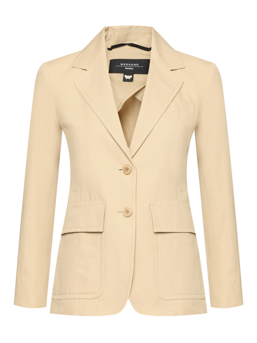 Weekend Max Mara Жакет из хлопка и льна с накладными карманами