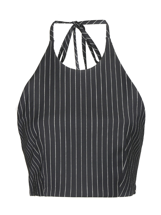 Sportmax Топ из шерсти и вискозы в полоску