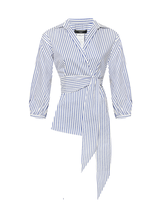 Weekend Max Mara Блузка из смешанного хлопка с поясом